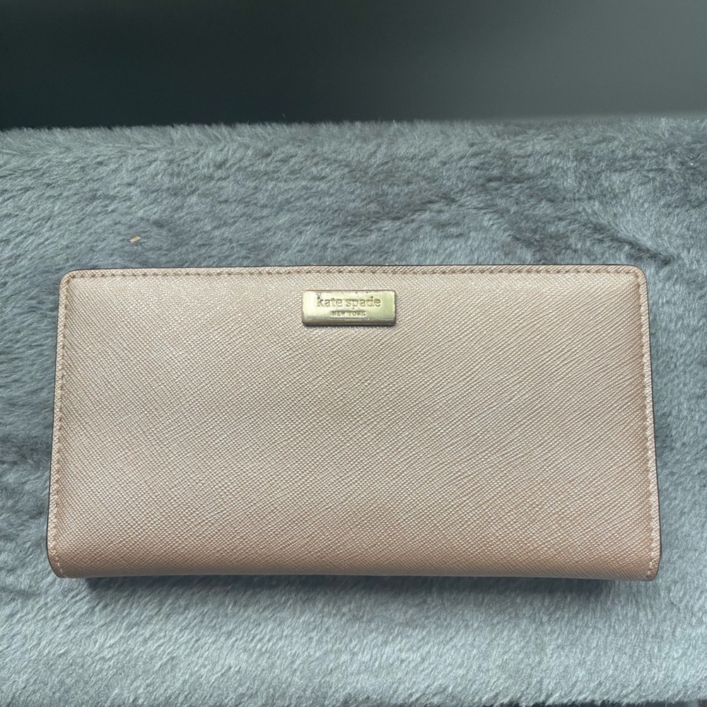 Kate Spade rose gold bifold wallet
